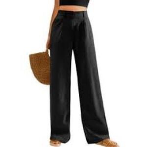 NWT Marciano 100% Silk Black Wide-Leg Pants | Size 2 | Luxe Workwear